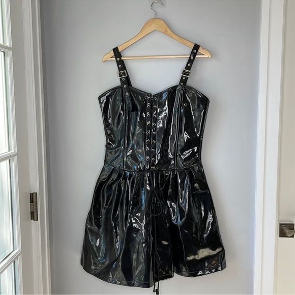 Hilary’s Vanity Dresses & Skirts - NWT Hilary’s Vanity Mercedes Dress PVC Shiny - Steampunk XL